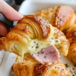 Baked Ham and Cheese Croissants