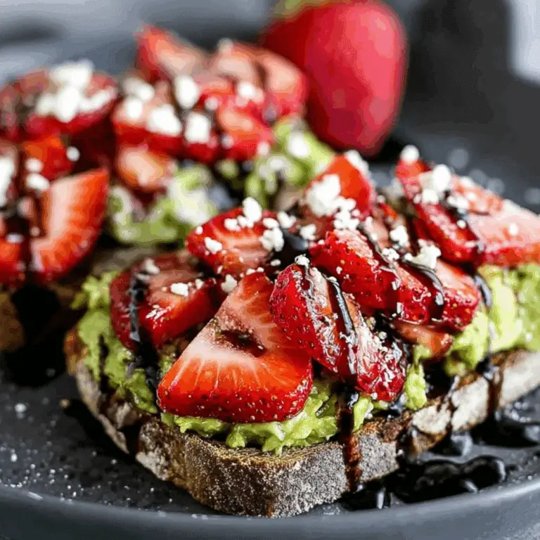 Balsamic Strawberry Avocado Toast: 5-Minute Delight