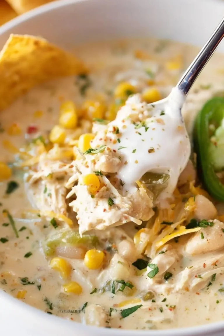 Creamy Crockpot White Chicken Chili