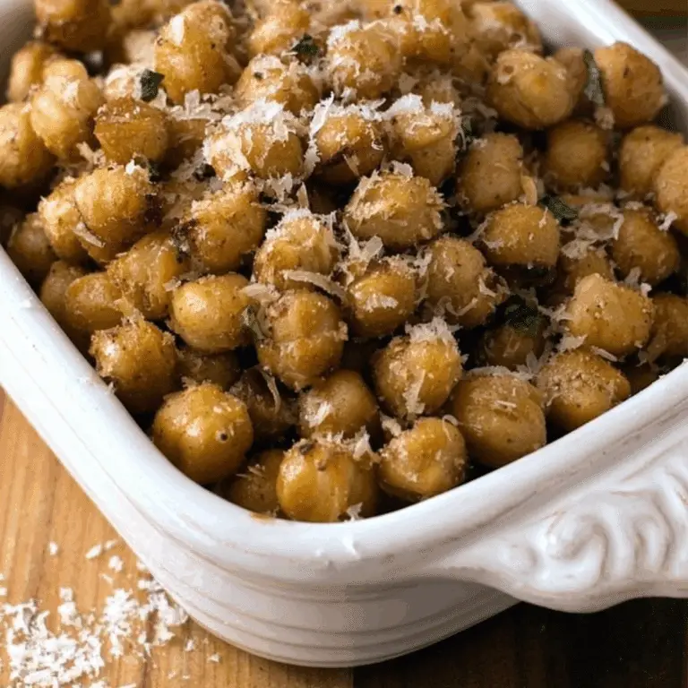 Crispy Parmesan Chickpeas: 5-Minute Healthy Snack Recipe
