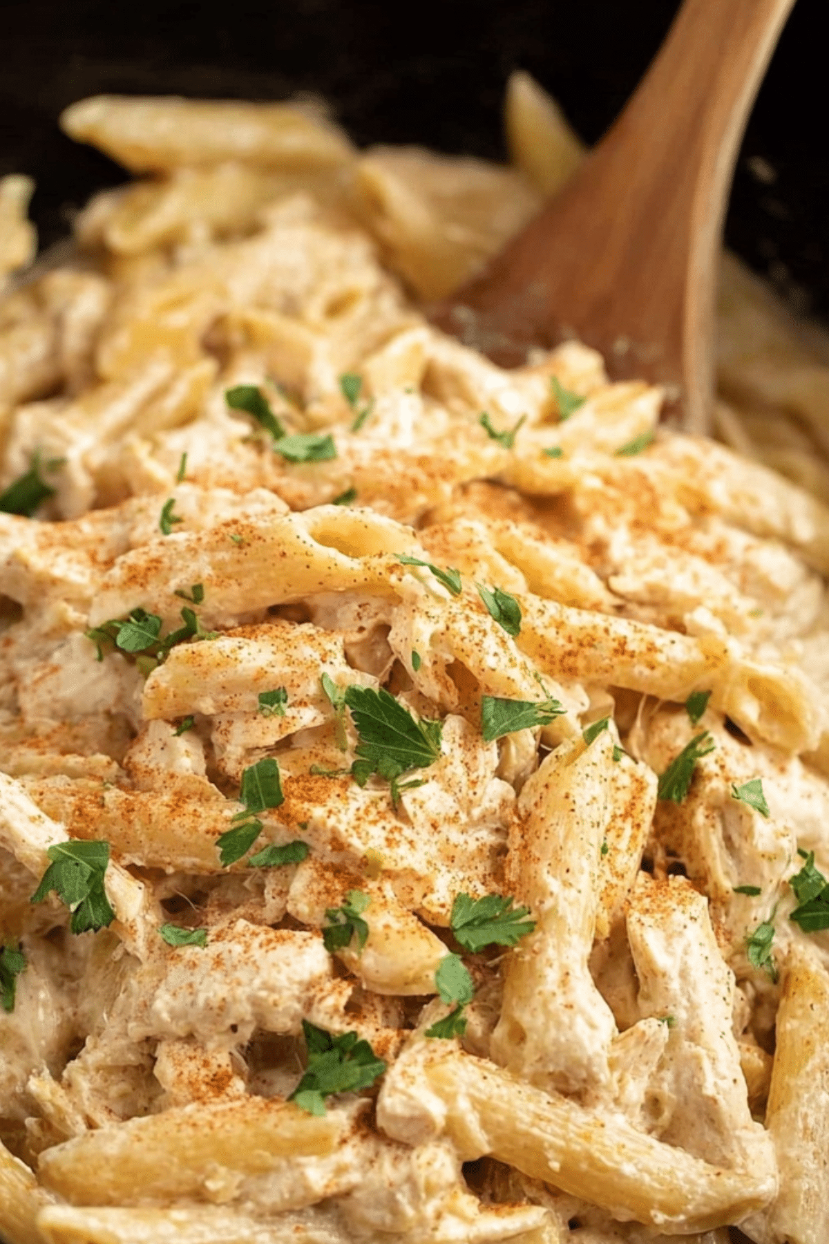 Creamy Crock Pot Cajun Chicken Pasta served on a plate