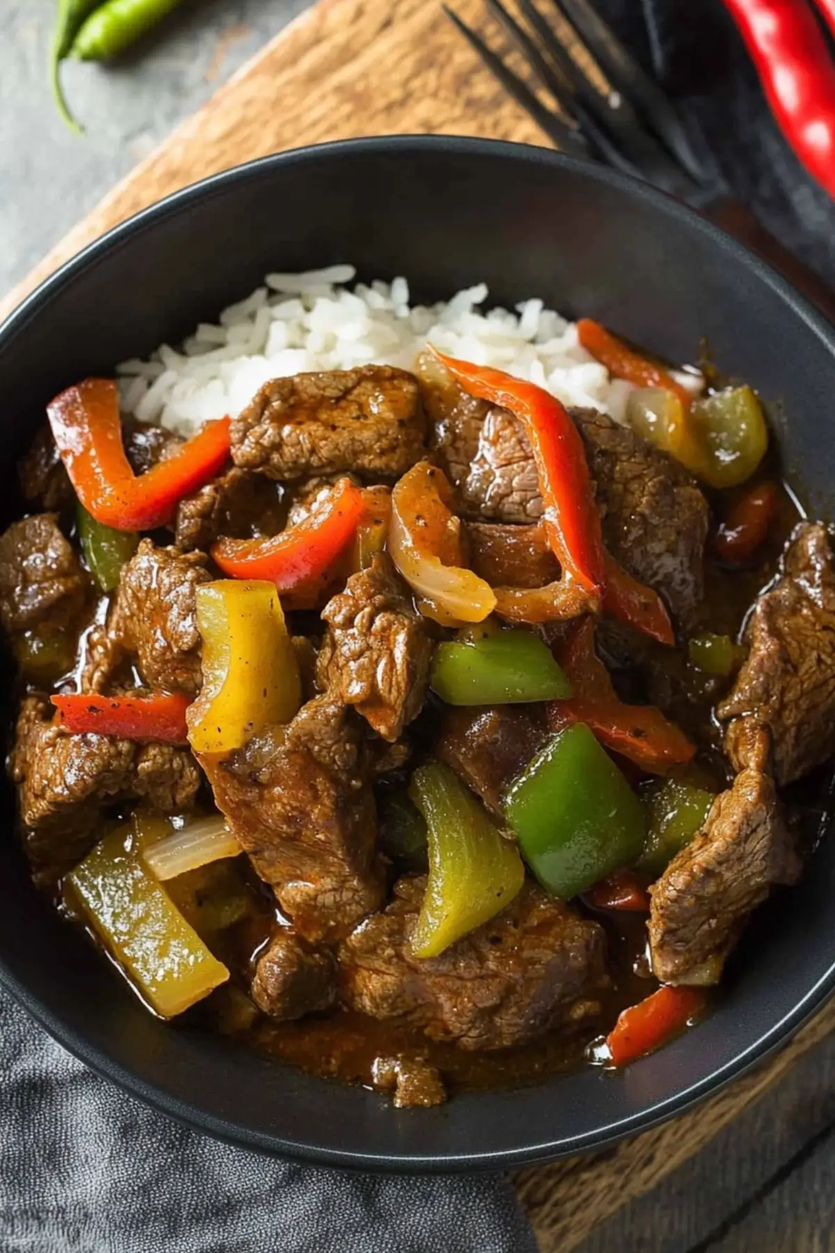 Crockpot Pepper Steak