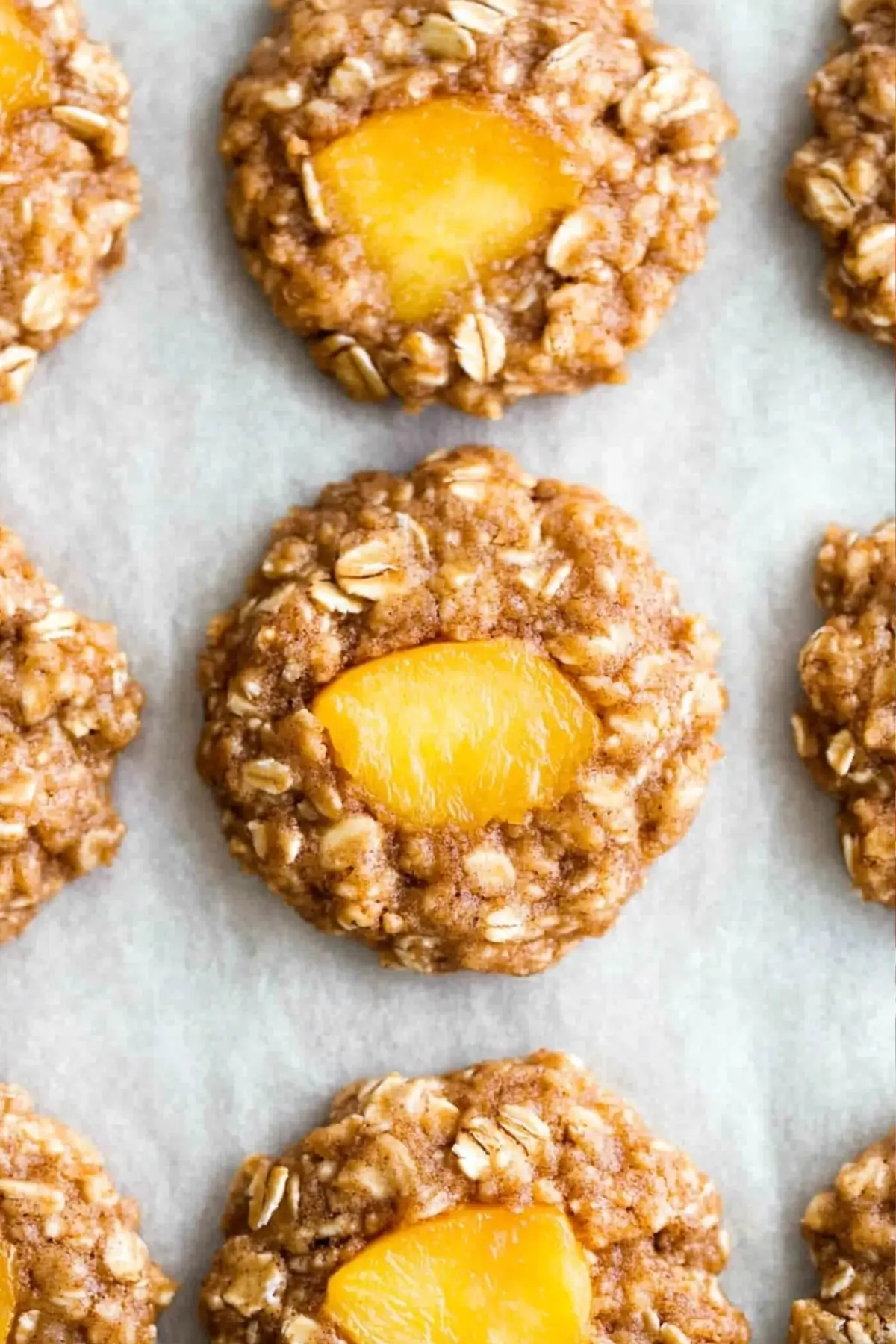 Healthy Peach Oatmeal Breakfast Cookies