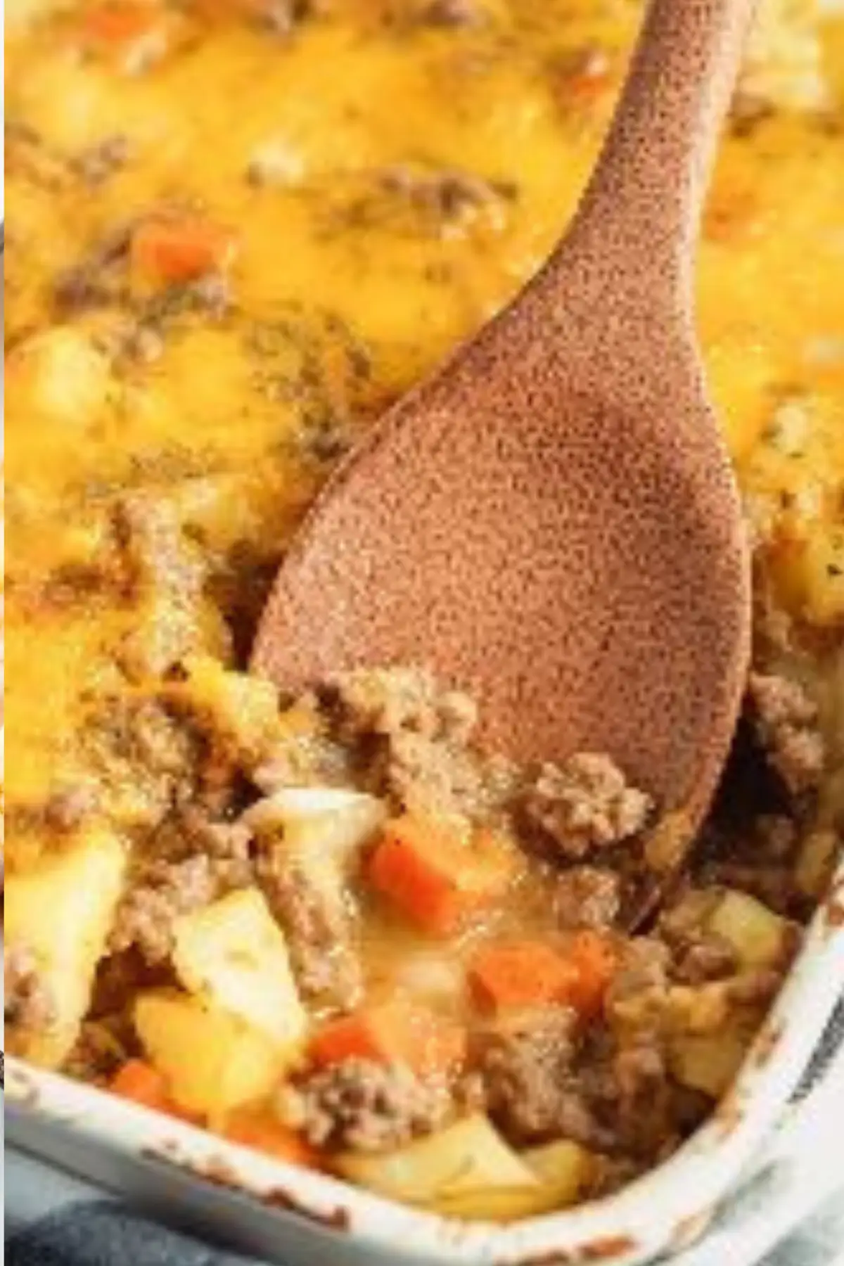 Hobo Casserole recipe with ground beef, potatoes, and cheese