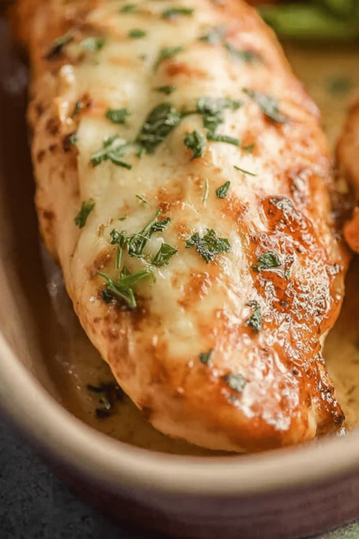 Melt in Your Mouth Chicken with creamy parmesan coating