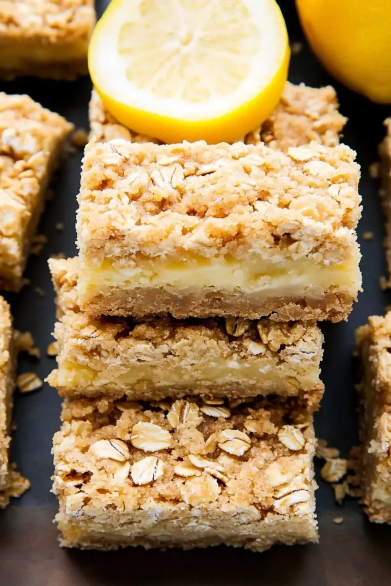 Oatmeal Lemon Crumble Bars