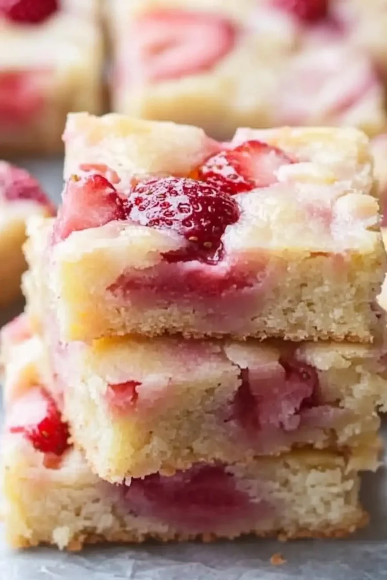 Strawberry Lemon Blondies