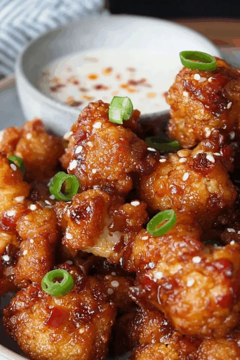 Sweet Chili Cauliflower Wings - Crispy and Spicy Vegan Snack
