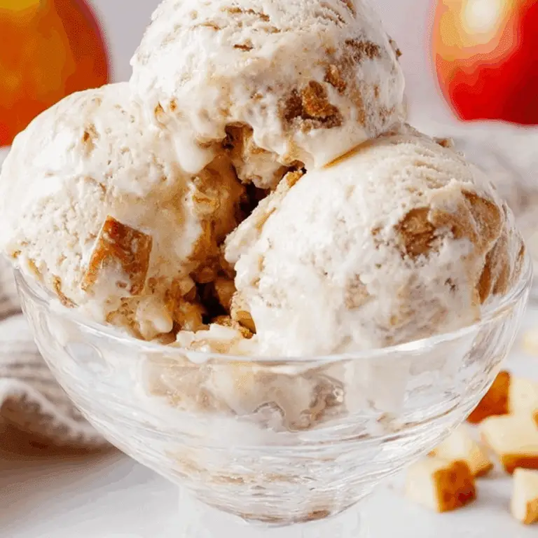 Apple Pie Ice Cream with cinnamon apples and snickerdoodle cookies