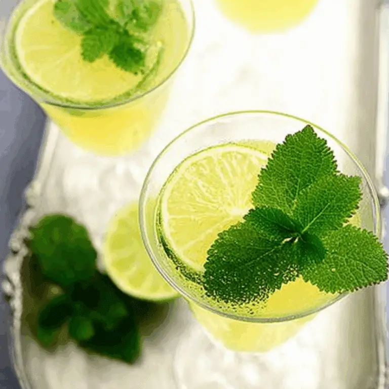 "Honey Lemon Balm Spritzer recipe with fresh lemon balm"