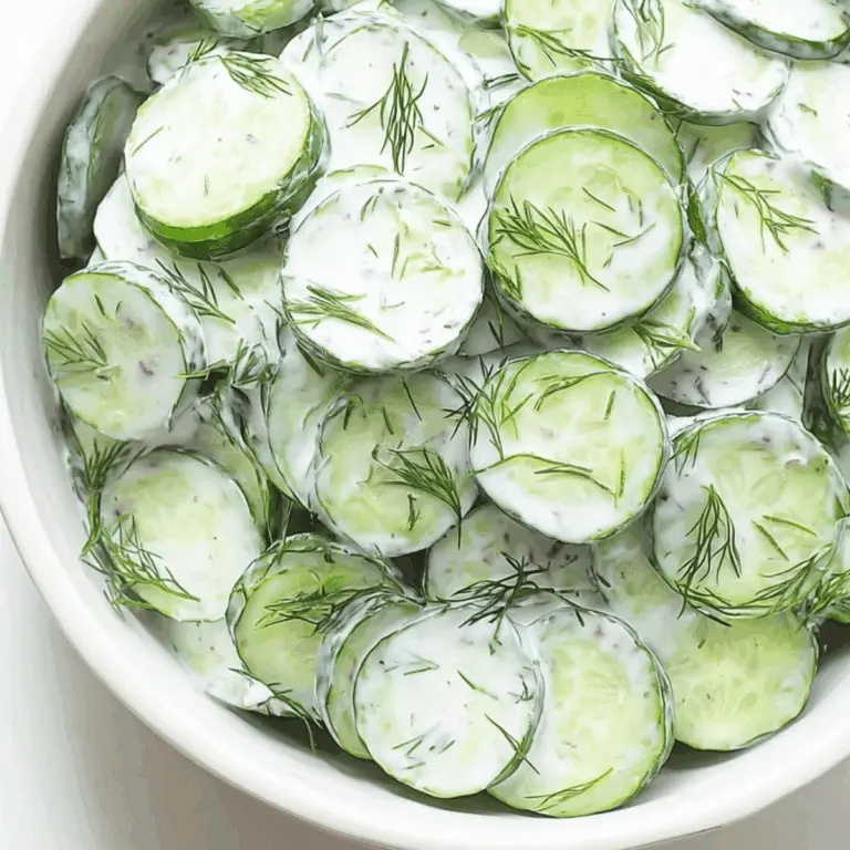 Cucumber Yogurt Salad with creamy Greek yogurt and fresh dill