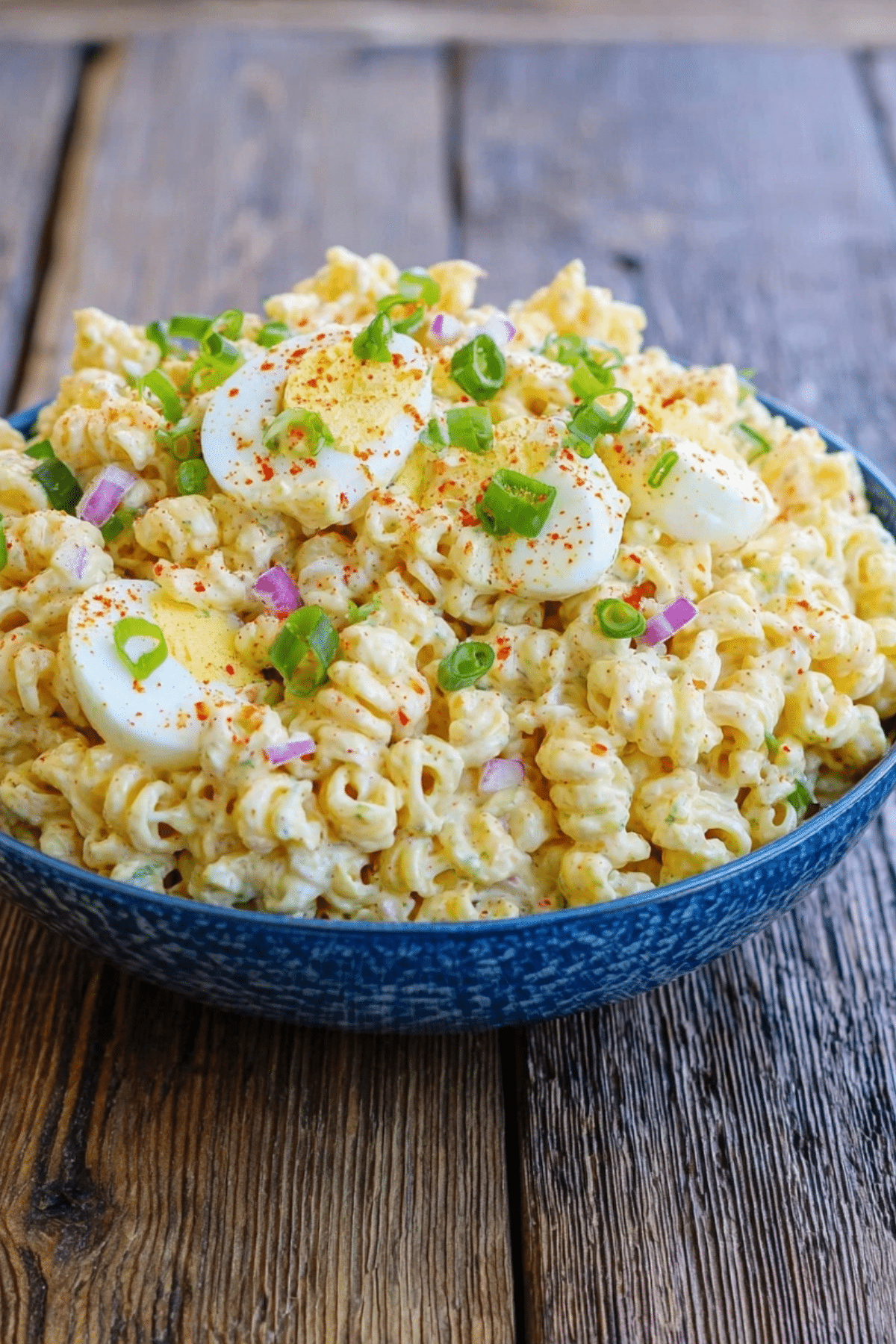 Deviled Egg Pasta Salad, a creamy and flavorful side dish