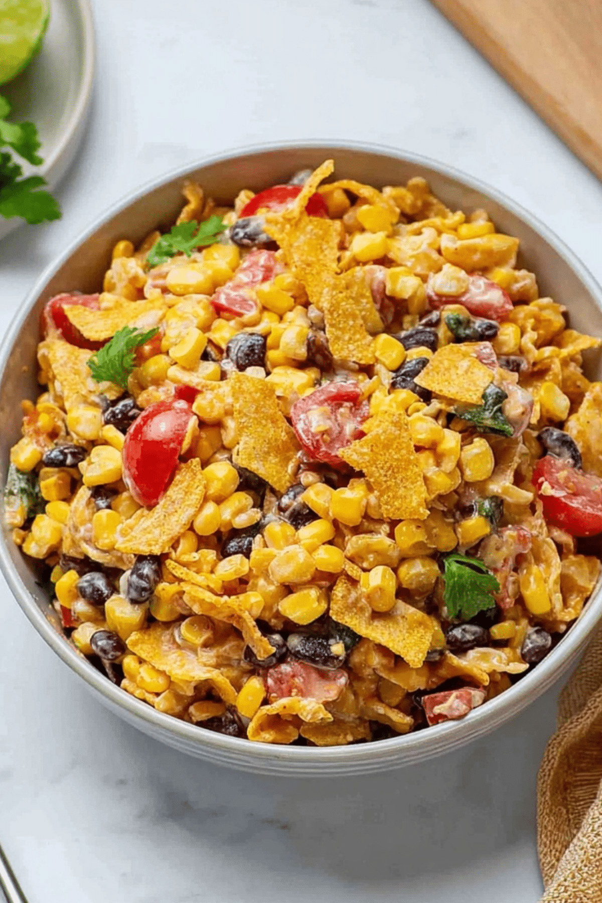 Frito Corn Salad with creamy dressing and crunchy Fritos