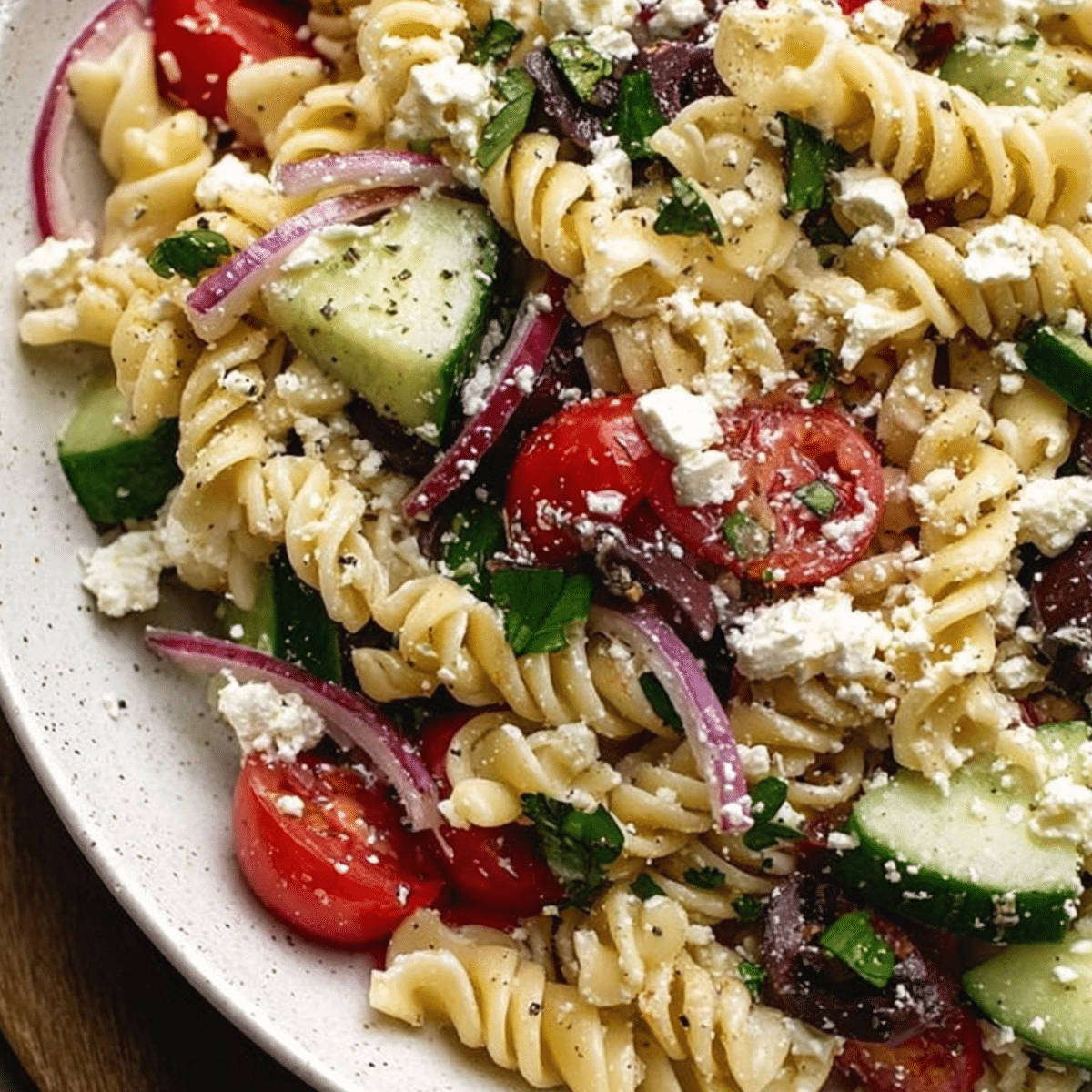 Greek Pasta Salad Recipe – Easy & Fresh - The Sisters Cooking