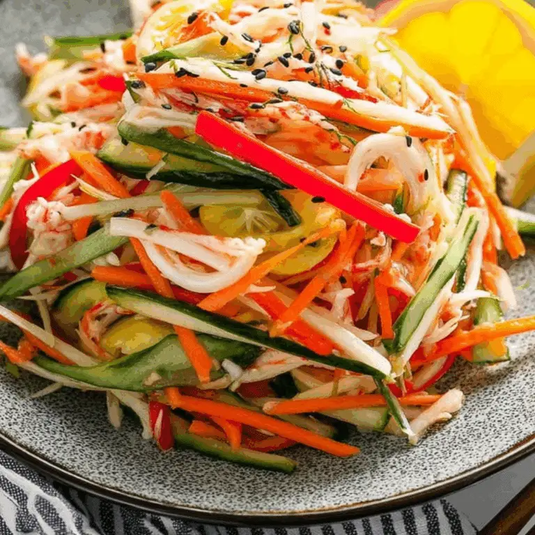 Kani Salad – A creamy Japanese crab salad with cucumber and imitation crab