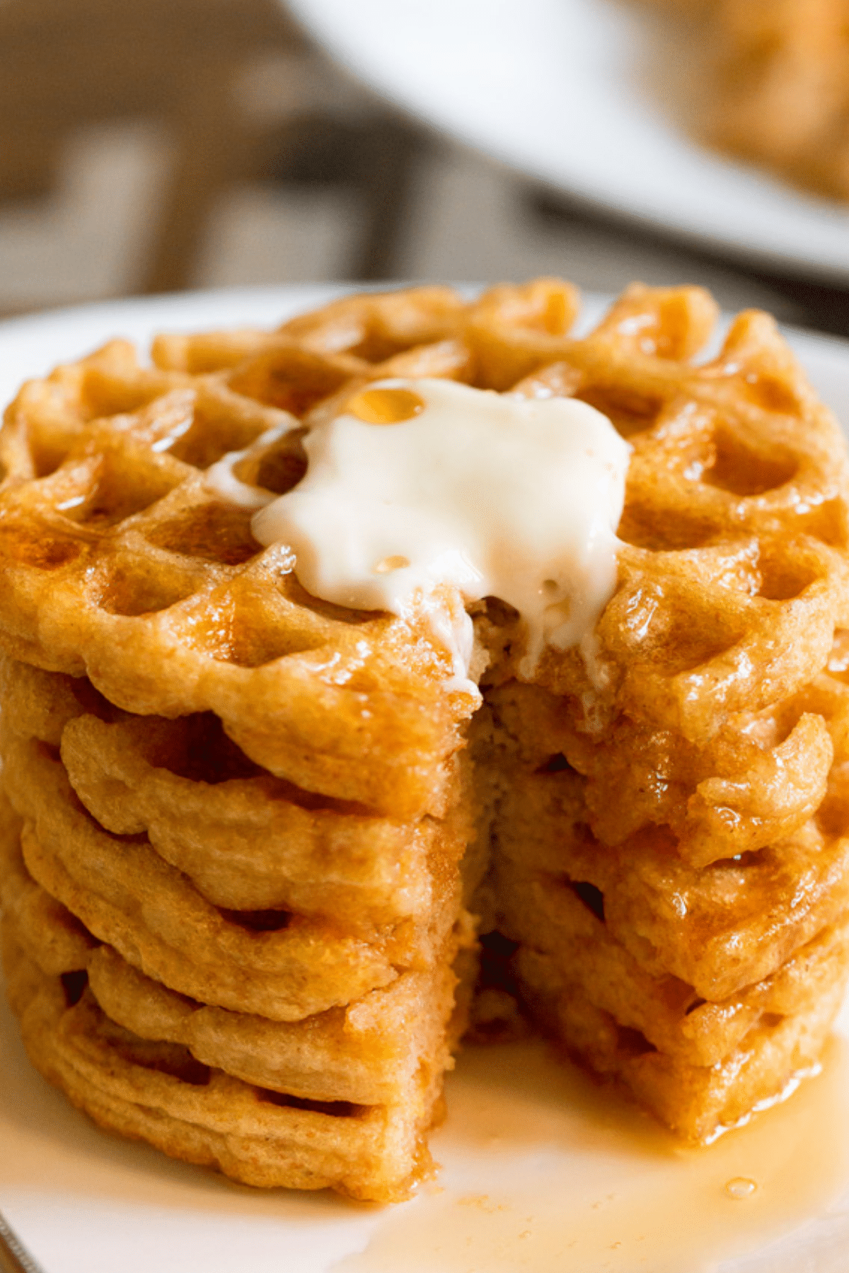 High-protein waffles made with protein powder