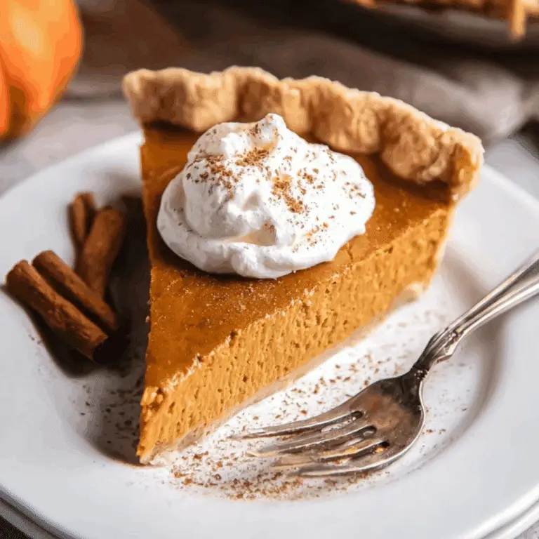 Pumpkin Pie Recipe with buttery crust and creamy spiced filling