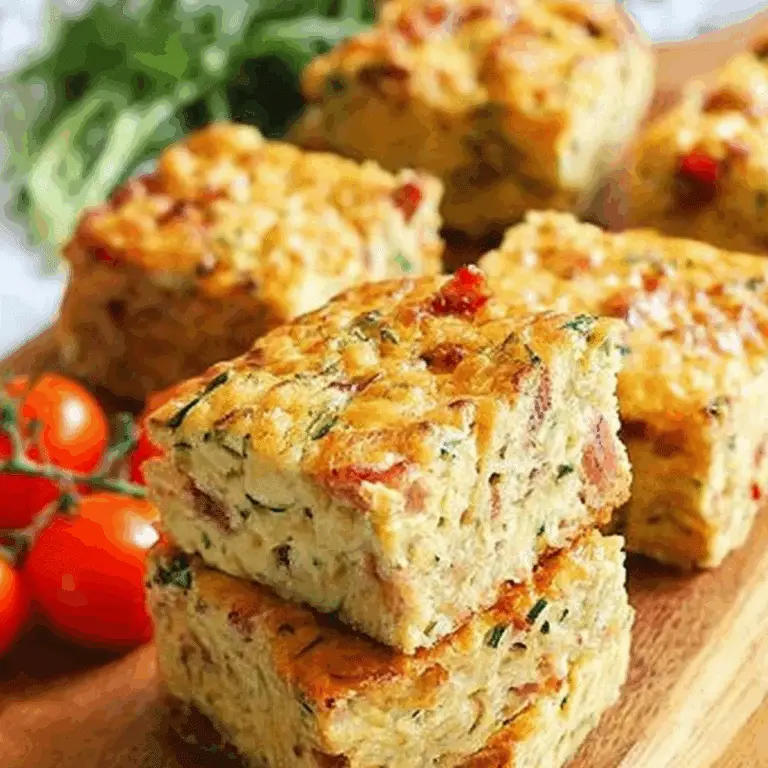 Zucchini and Bacon Slice served fresh and delicious