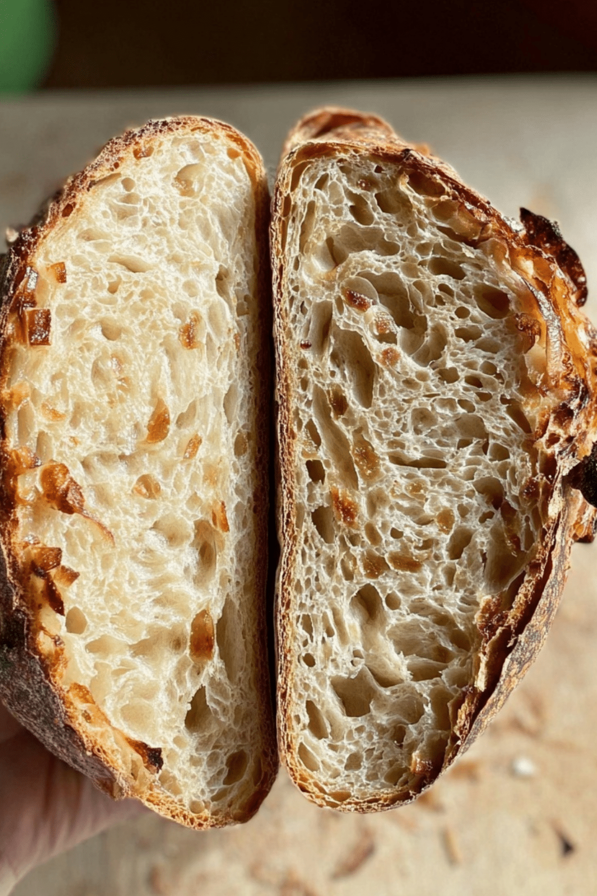 Caramelized onion sourdough bread with Asiago cheese