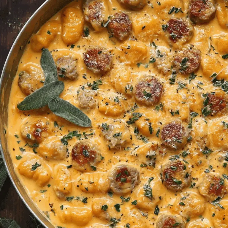 Creamy Butternut Squash Gnocchi with Sausage