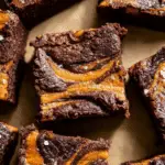 Pumpkin Brownies - Rich chocolate brownies with pumpkin flavor