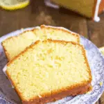 Copycat Starbucks Lemon Loaf served on a plate with a slice cut out