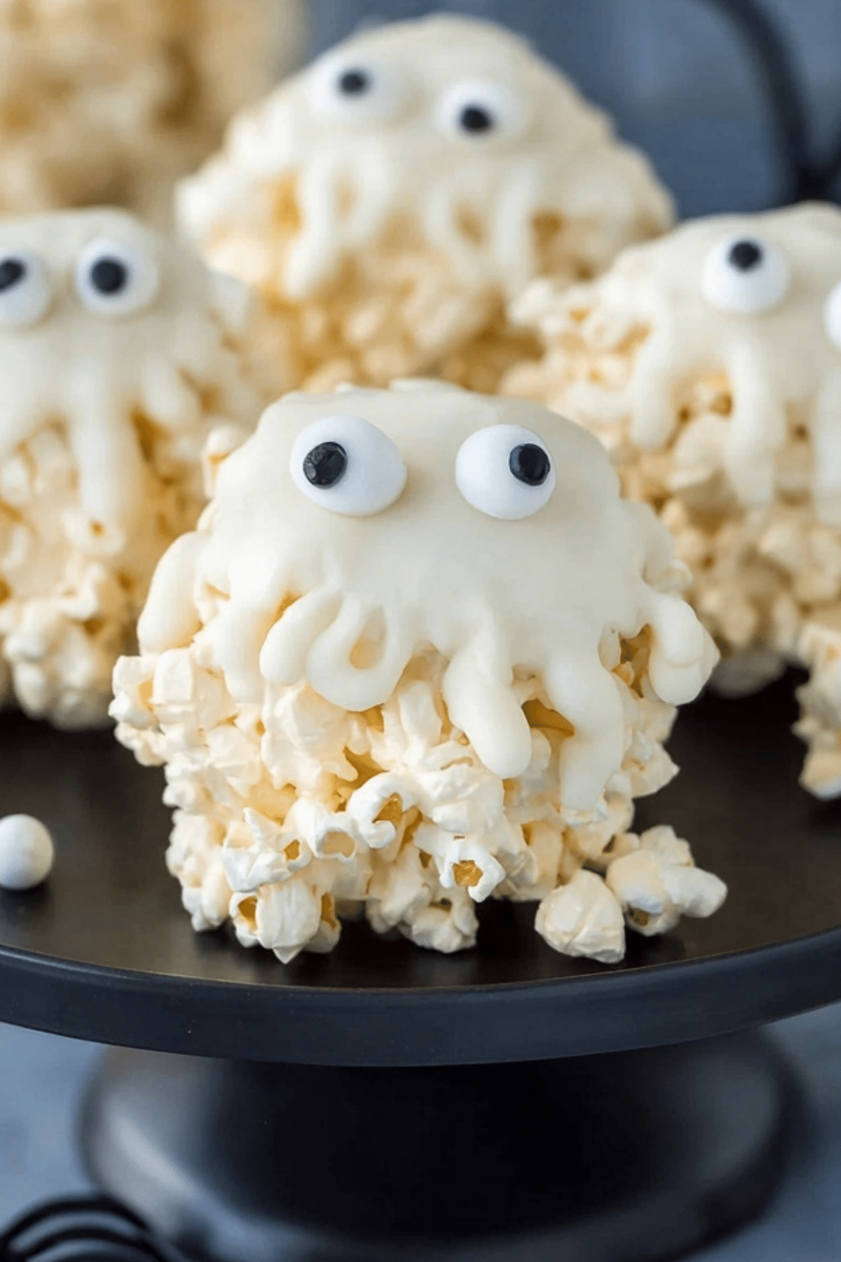 Ghost Marshmallow Popcorn Balls Halloween treat