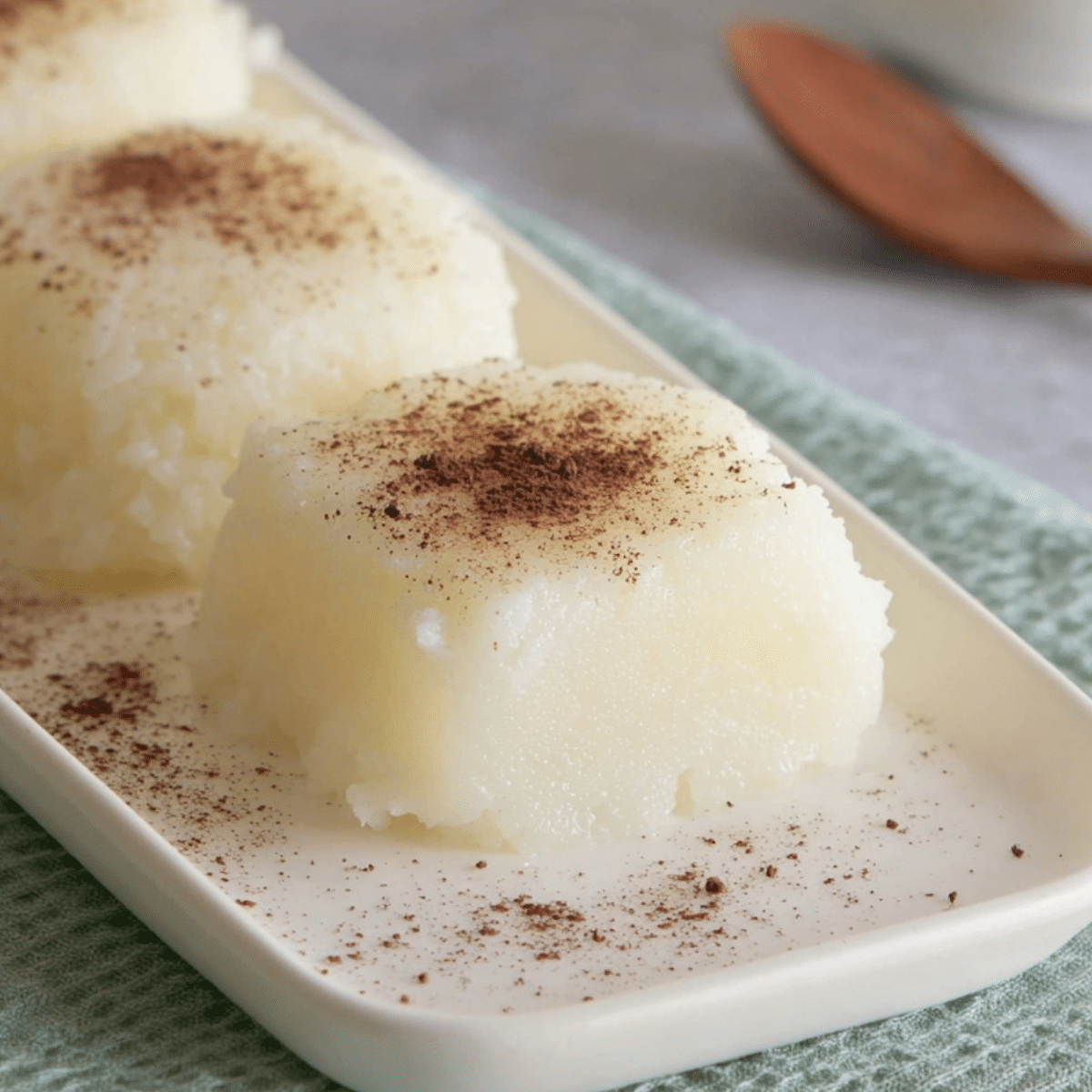 Milk Rice Cake - Easy & Delicious Recipe - The Sisters Cooking