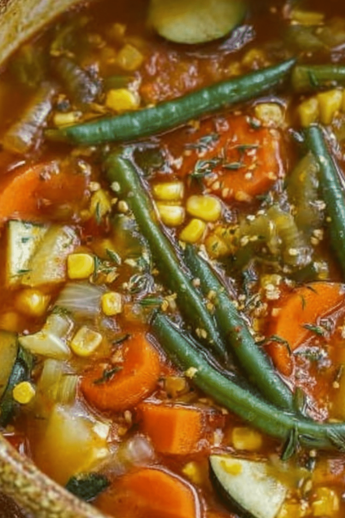 Vegetable Soup Recipe with fresh vegetables and broth