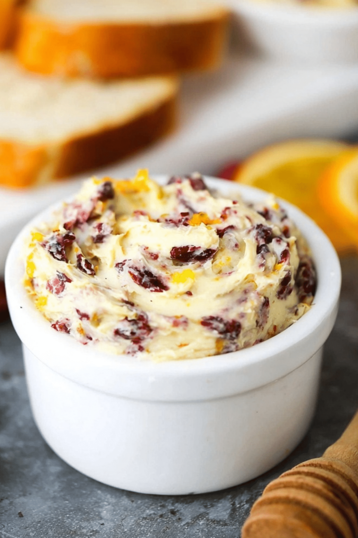 Cranberry Honey Butter spread on toast