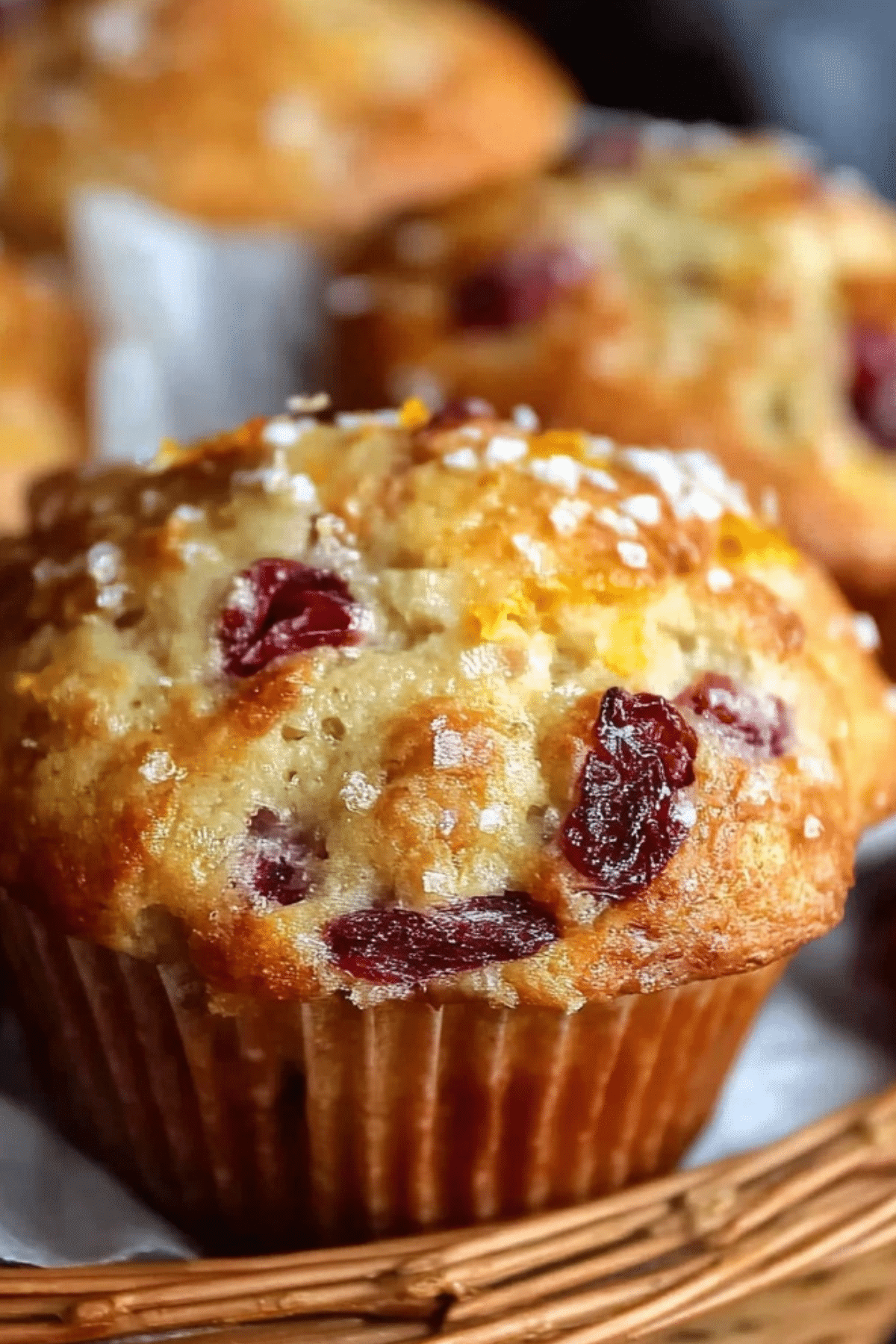 Cranberry Orange Muffins fresh out of the oven