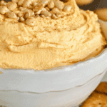 Pumpkin Fluff Dip served with apple slices and graham crackers