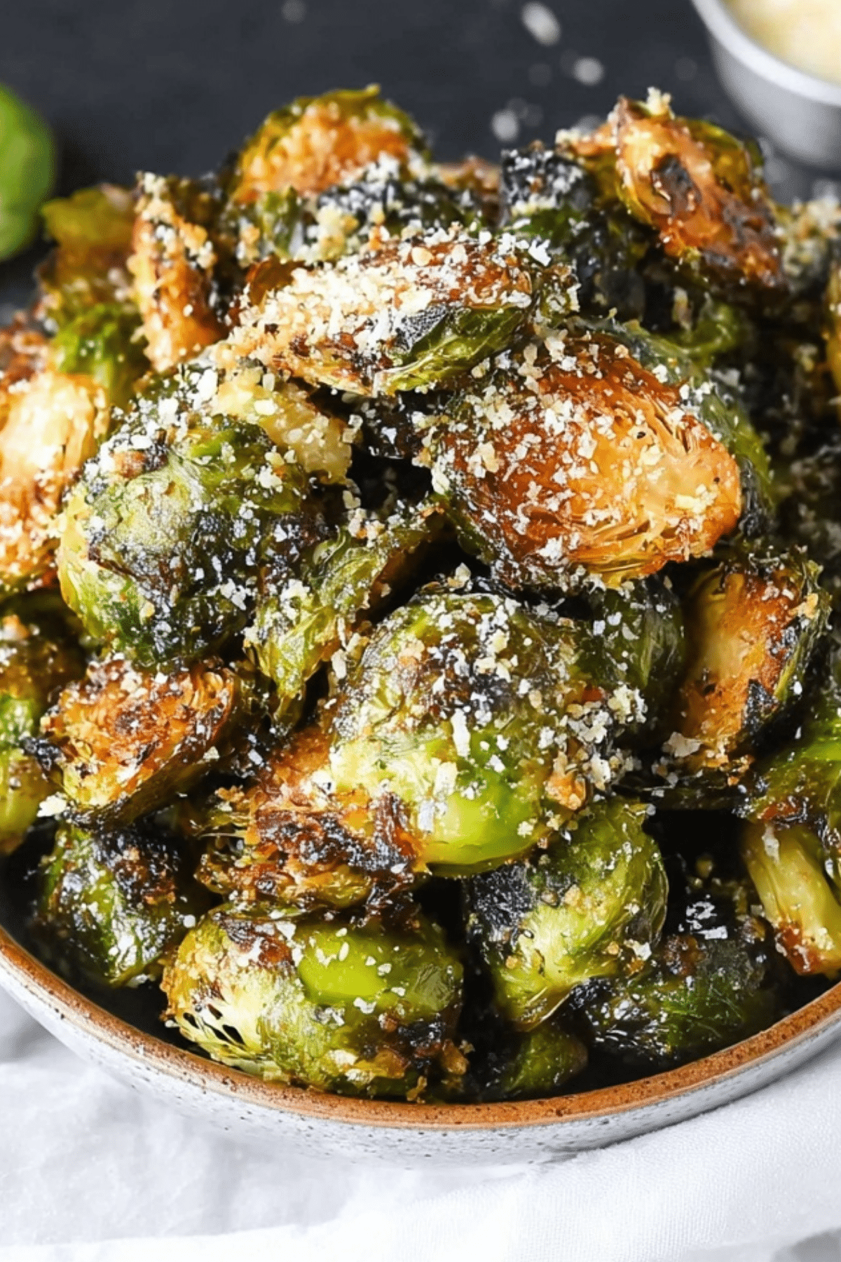 Roasted Crispy Parmesan Garlic Brussels Sprouts Recipe