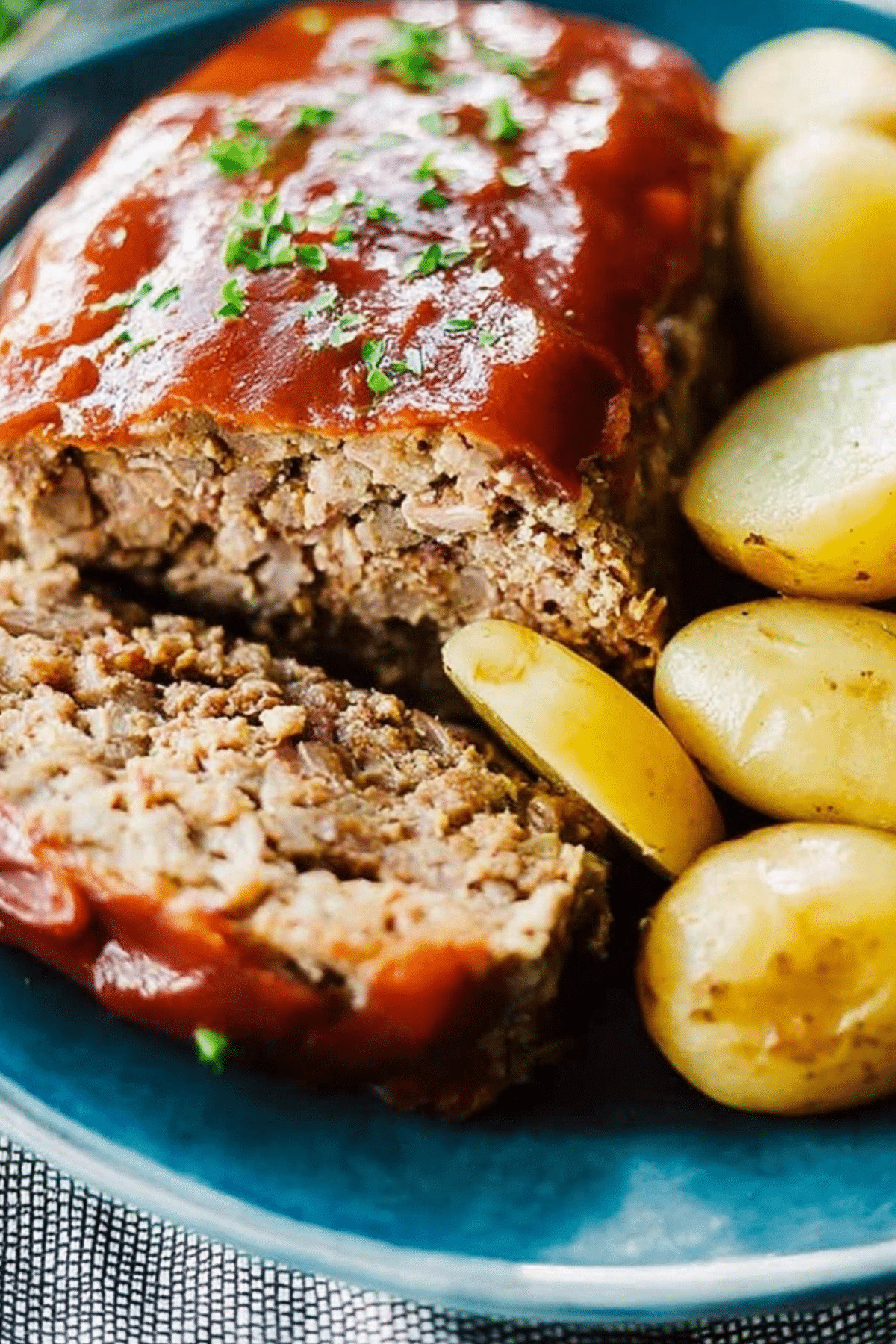 Slow Cooker Meatloaf and Garlic Butter Potatoes
