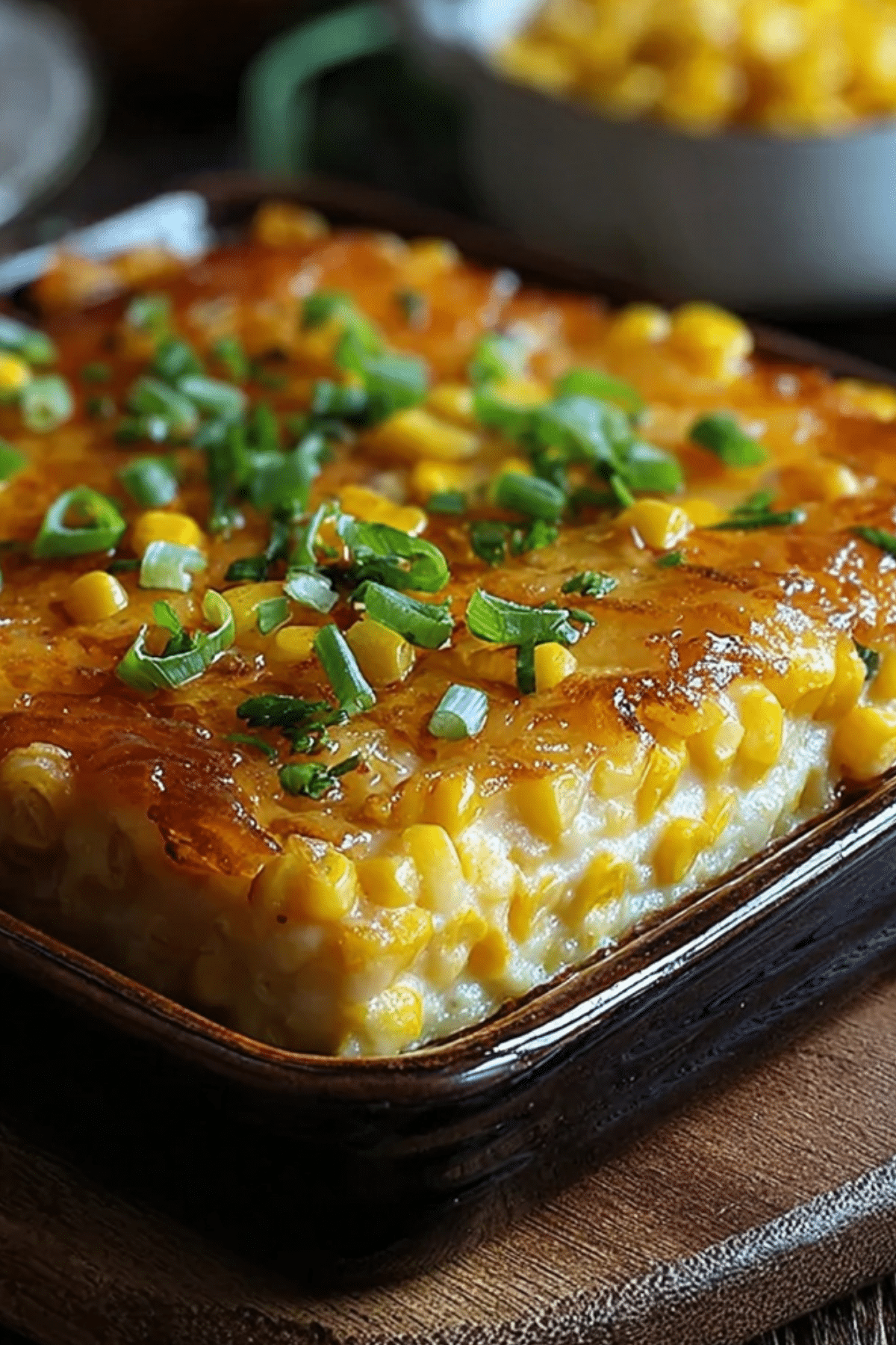 Sweet Harmony Honey-Glazed Corn Casserole dish on a table