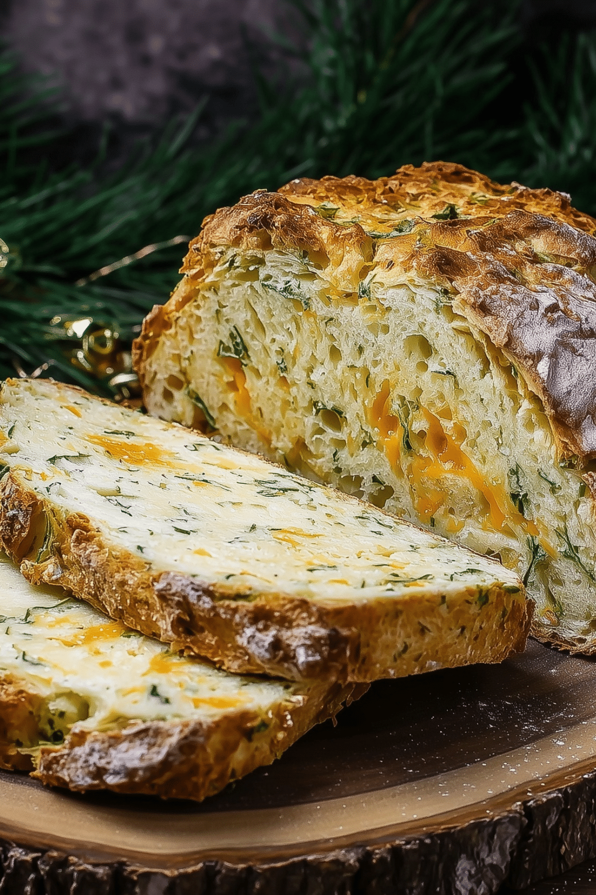 Cheddar and Herb Soda Bread fresh from the oven