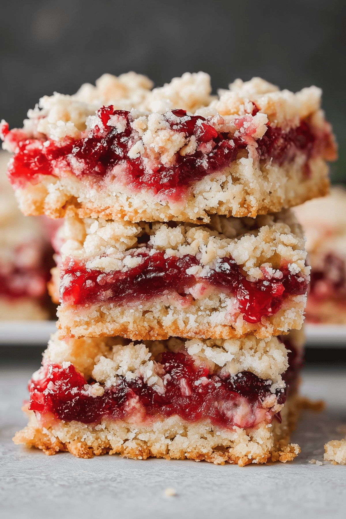 Homemade Cranberry Bars with Buttery Crust and Tart Filling