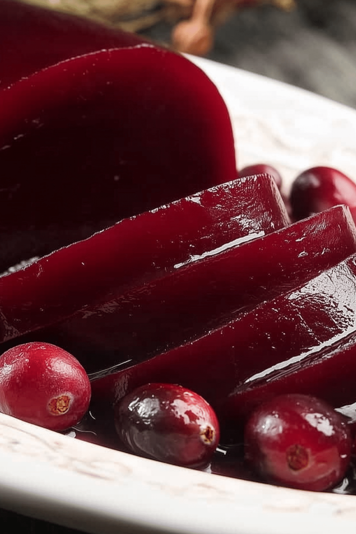 Homemade Jellied Cranberry Sauce in a jar
