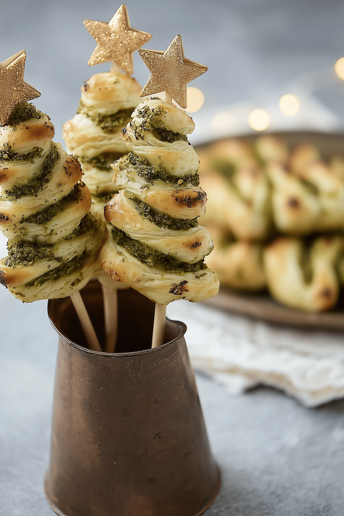 Puff Pastry Pesto Christmas Trees festive holiday appetizer