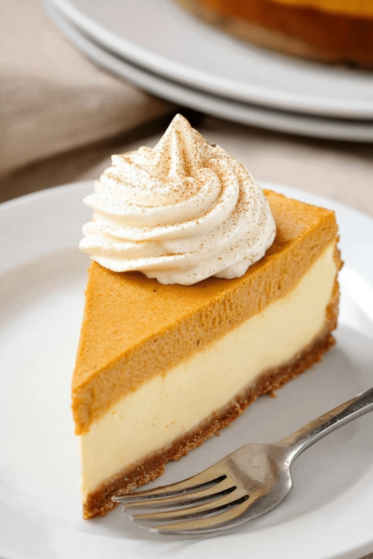 Pumpkin Pie Cheesecake with spiced pumpkin layer