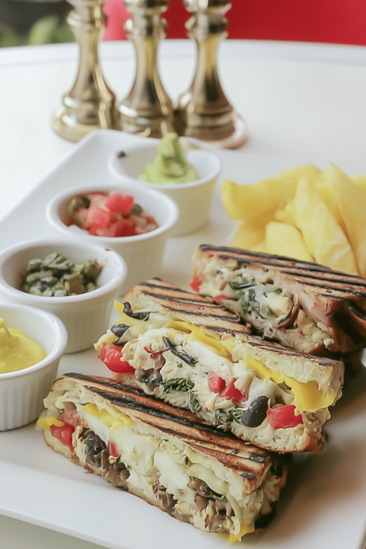 Bombay Grilled Sandwich with vegetables and chutney