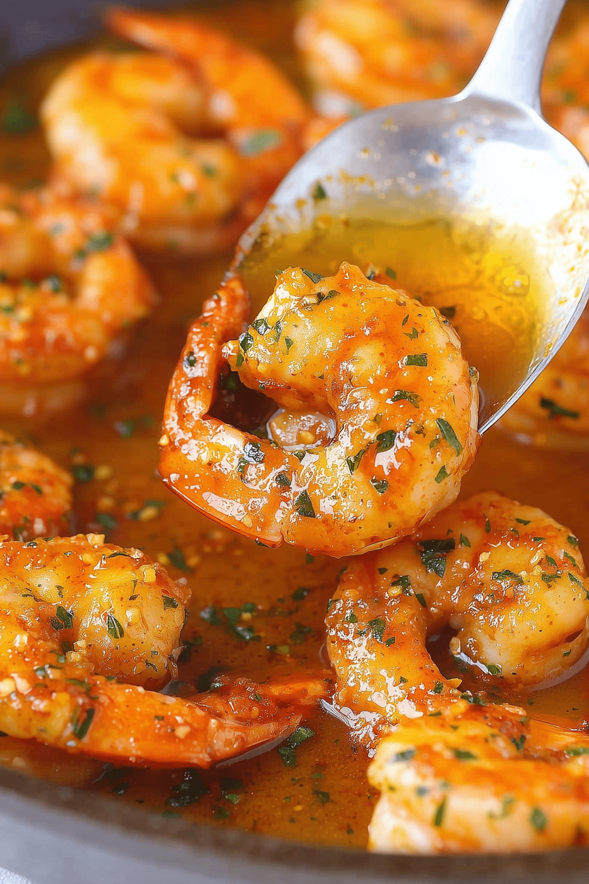 Cajun Shrimp served with Cajun butter and rice