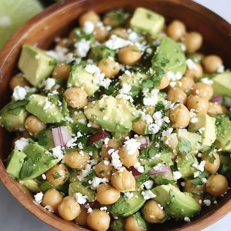 Chickpea, Avocado, & Feta Salad – Healthy and Fresh