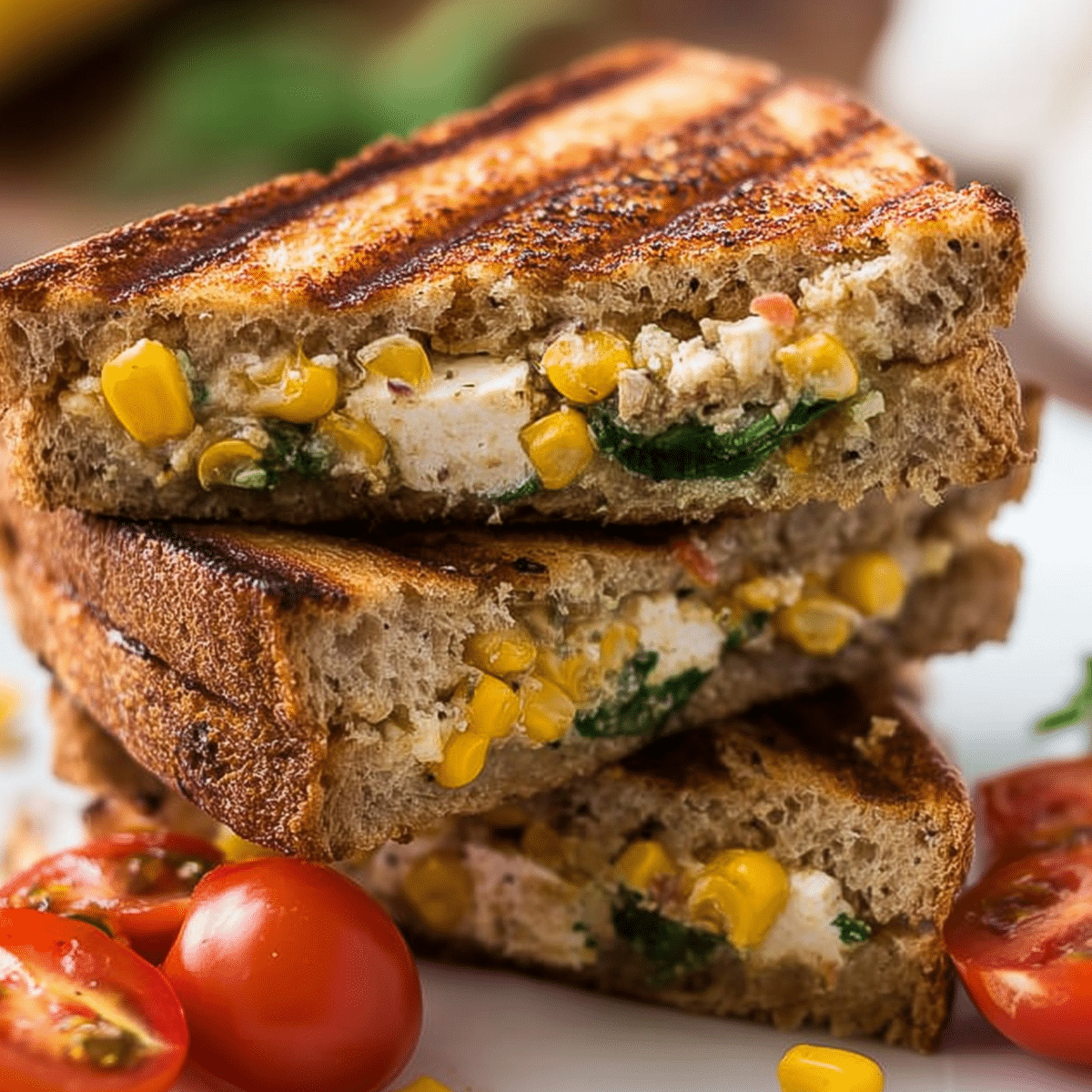 Grilled Cheese Paneer & Corn Sandwich - Easy & Delicious - The Sisters ...