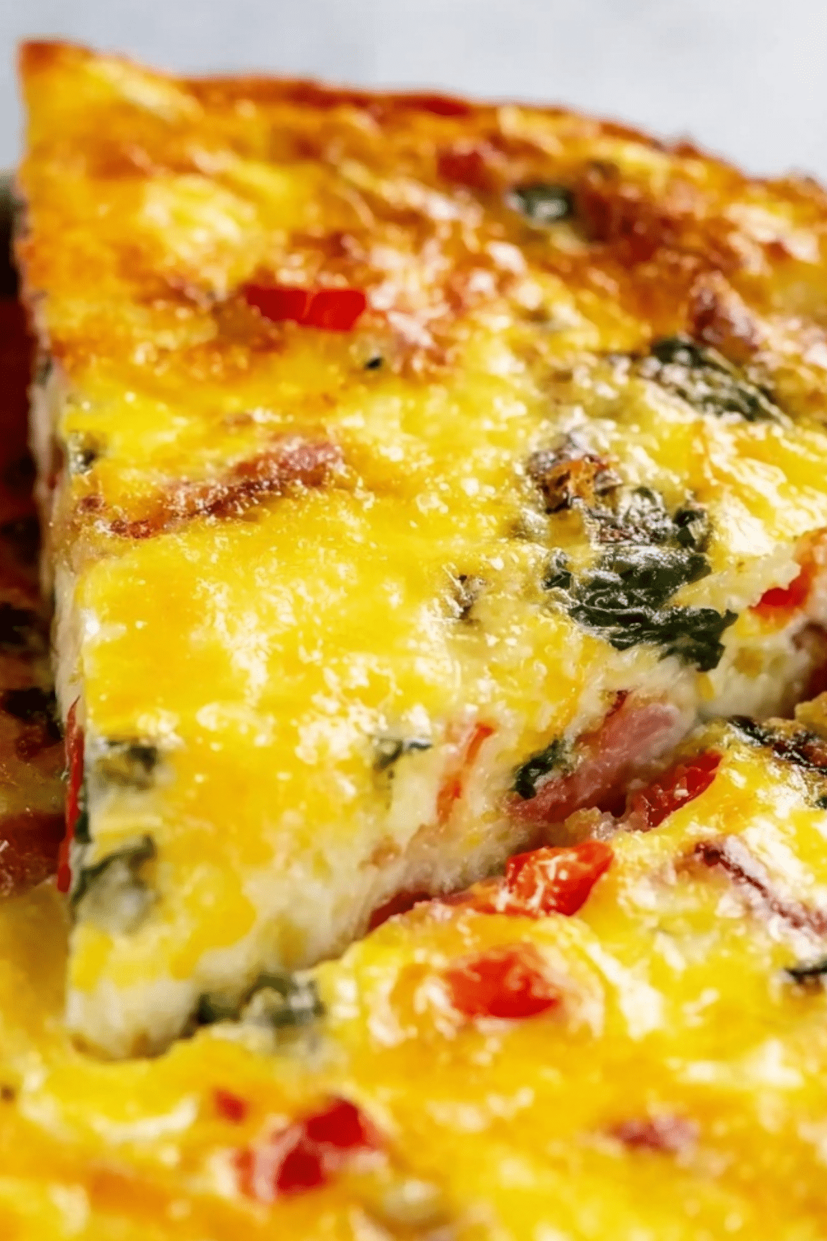 Oven Baked Frittata Recipe with Vegetables and Cheese