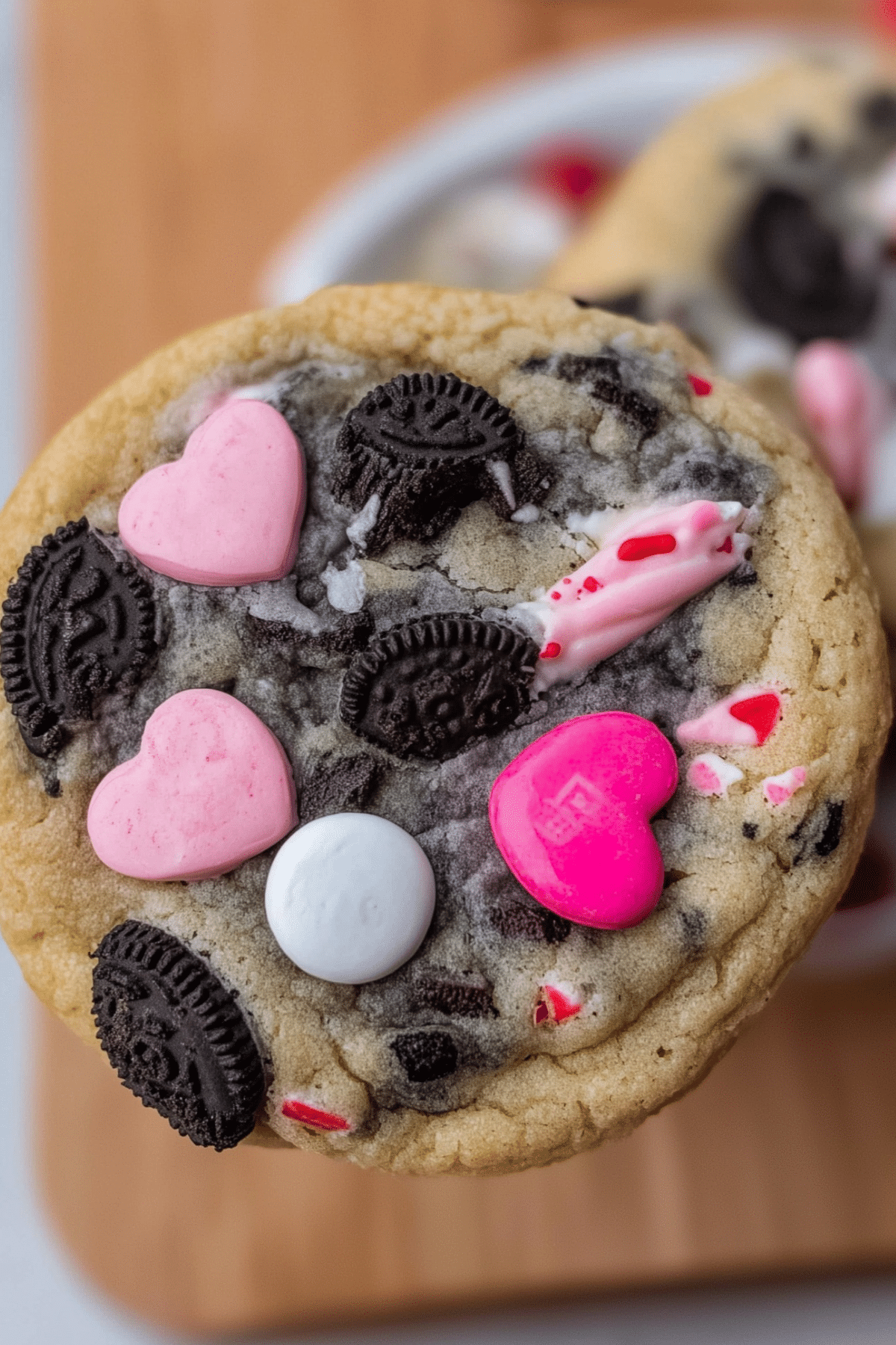 Valentine’s Day Oreo M&M’s Cookies fresh from the oven