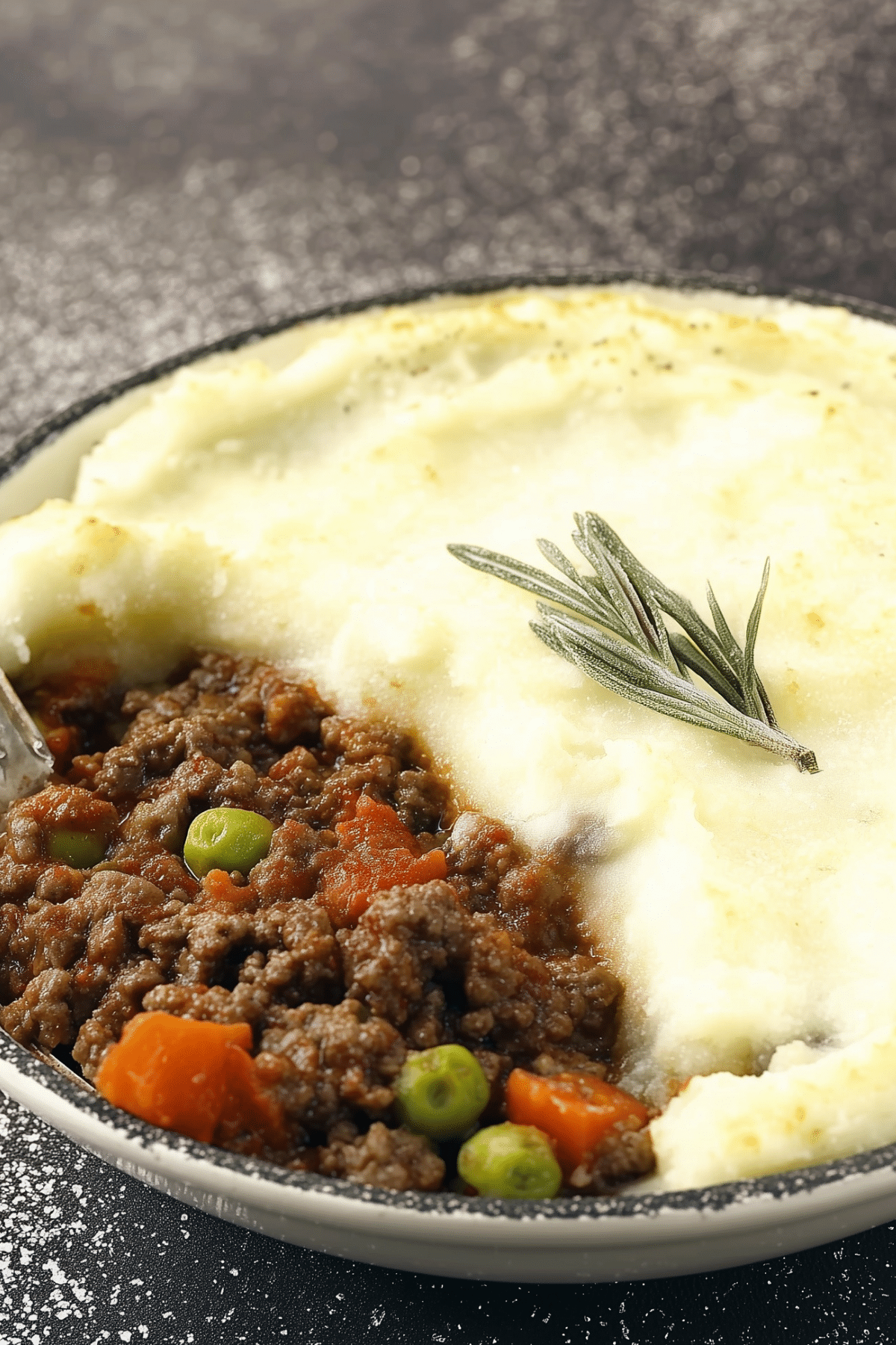 Ground Turkey Shepherd’s Pie with mashed potatoes topping