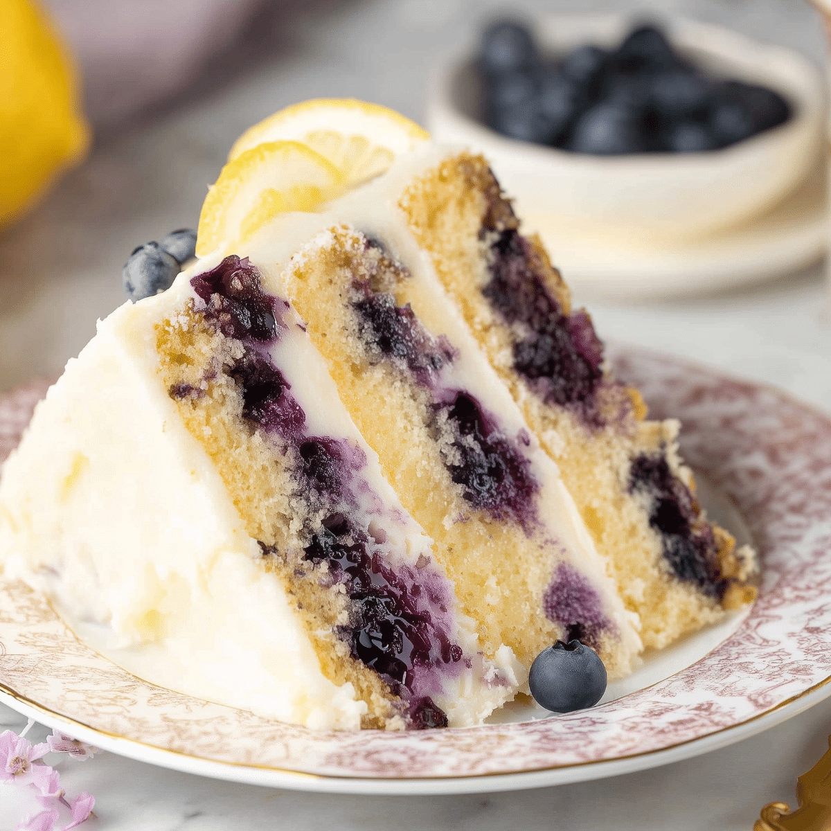 Lemon Blueberry Cake | Best Moist Spring Dessert - The Sisters Cooking