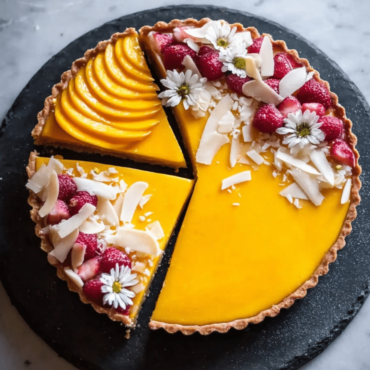 Mango Curd Tart - A Best and Tangy Tropical Treat - The Sisters Cooking