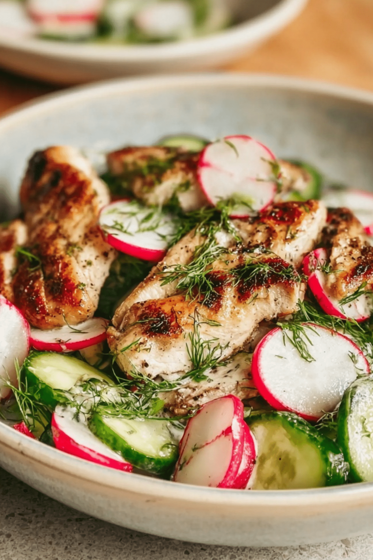 Radish Cucumber Salad with Black Pepper Chicken: A Refreshing and Flavorful Dish